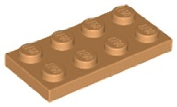 LEGO Plaat 2x4 NOUGAT (100 stuks)