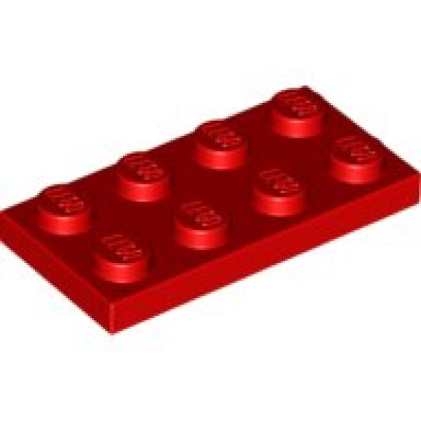 LEGO Plaat 2x4 ROOD (100 stuks)