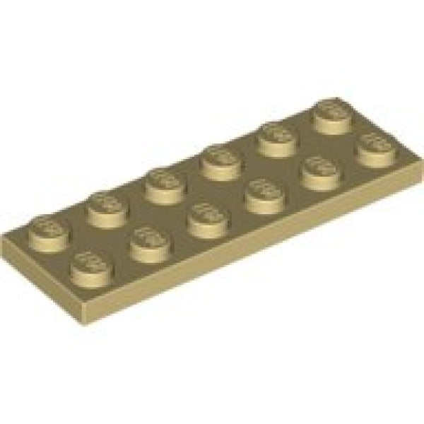 LEGO Plaat 2x6 BEIGE  (100 stuks)