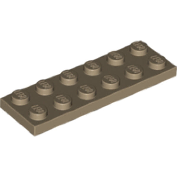 LEGO Plaat 2x6 DONKERBEIGE (100 stuks)