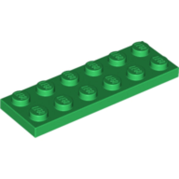 LEGO Plaat 2x6 GROEN (100 stuks)