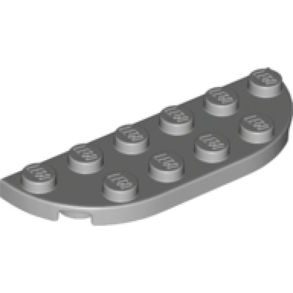 LEGO Plaat 2x6 Ronde Hoeken LICHTGRIJS (100 stuks)