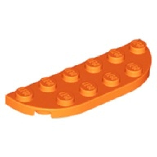 LEGO Plaat 2x6 Ronde Hoeken ORANJE (100 stuks)