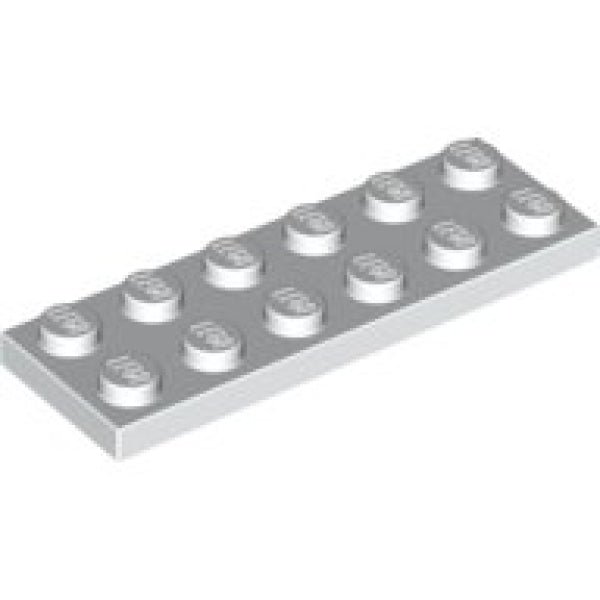 LEGO Plaat 2x6 WIT (100 stuks)
