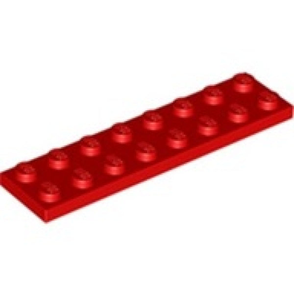 LEGO Plaat 2x8 ROOD (100 stuks)