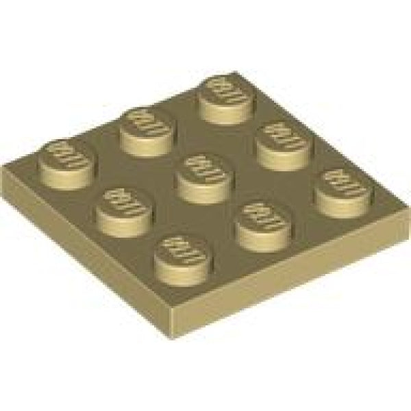 LEGO Plaat 3x3 BEIGE (100 stuks)