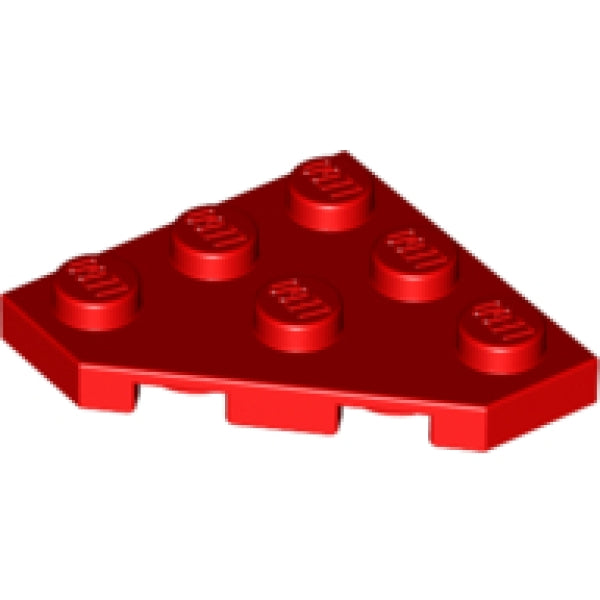 LEGO Plaat 3x3 met Hoek ROOD (100 pcs)