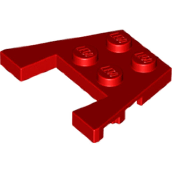 LEGO Plaat 3x4 Wedge ROOD (100 stuks)