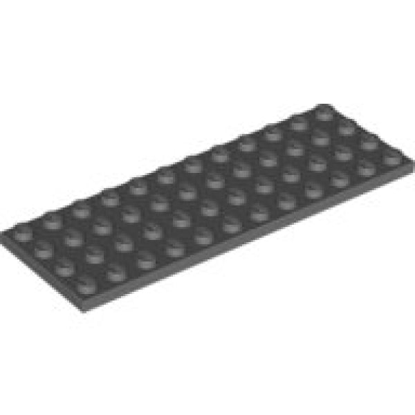 LEGO Plaat 4x12 DONKERGRIJS (10 stuks)