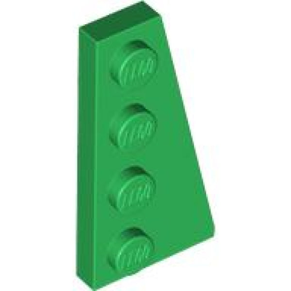 LEGO Plaat 4x2 Wedge Rechts GROEN (100 stuks)