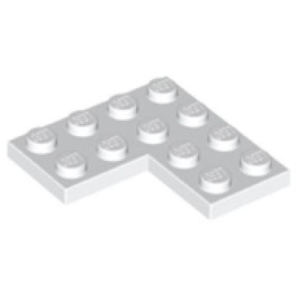 LEGO Plaat 4x4 Hoek WIT (100 stuks)