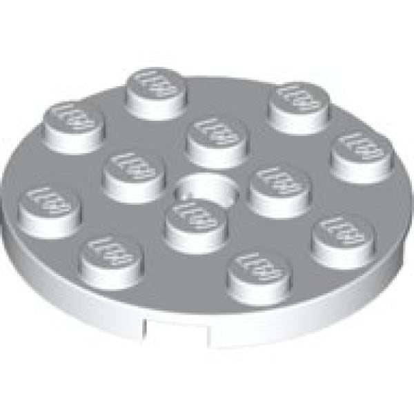 LEGO Plaat 4x4 Rond WIT (100 stuks)