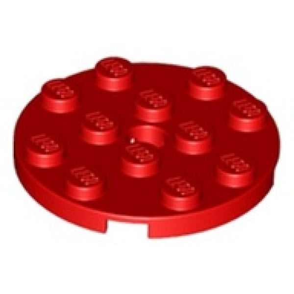 LEGO Plaat 4x4 Rond ROOD (100 stuks)
