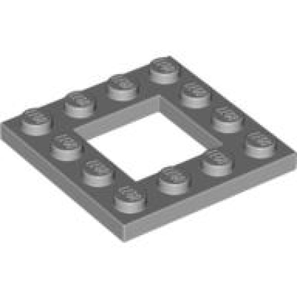 LEGO Plaat 4x4 met 2x2 Opening LICHTGRIJS (100 stuks)