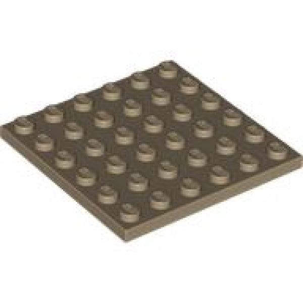 LEGO Plaat 6x6 DONKERBEIGE (100 stuks)