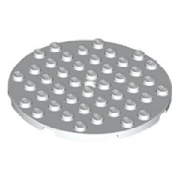 LEGO Plaat 8x8 Rond WIT