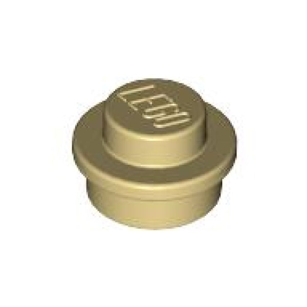 LEGO Plaat Rond 1x1 BEIGE (100 stuks)