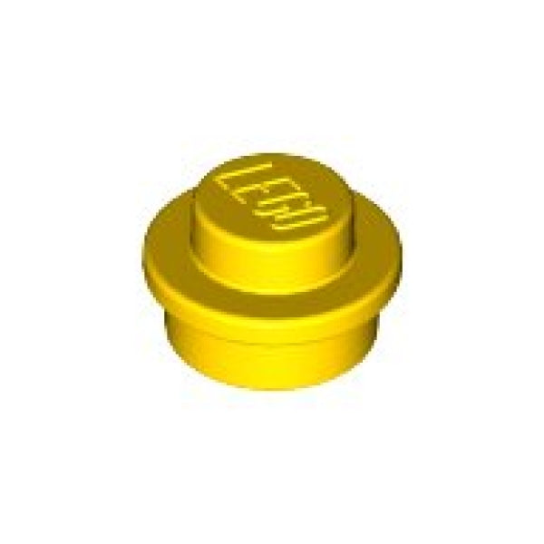 LEGO Plaat Rond 1x1 GEEL (100 stuks)