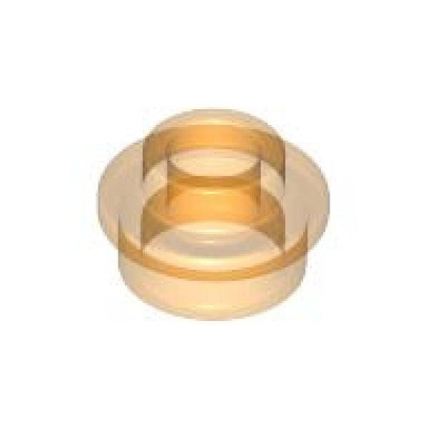 LEGO Plaat Rond 1x1 Open Nop TRANSPARANT ORANJE (100 stuks)