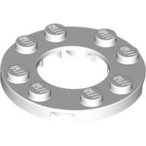 LEGO Plaat Rond 4x4 Open WIT (100 stuks)