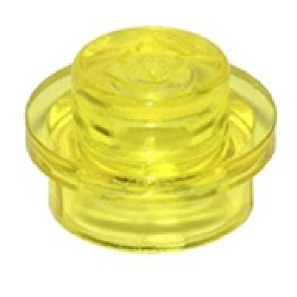 LEGO Plaat Rond 1x1 TRANSPARANT GEEL (100 stuks)