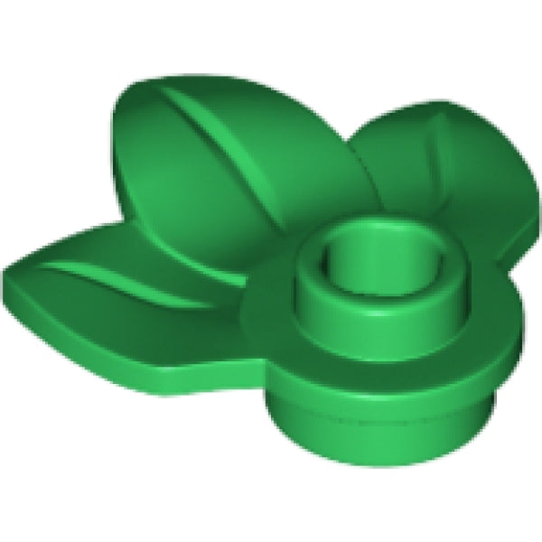 LEGO Plant Rond 1x1 met 3 Bladeren GROEN (100 stuks)