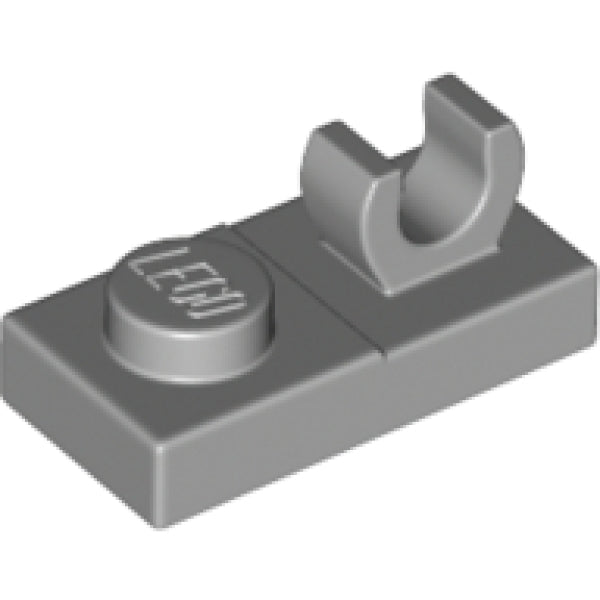 LEGO Plaat 1x2 met Clip LICHTGRIJS (100 stuks)