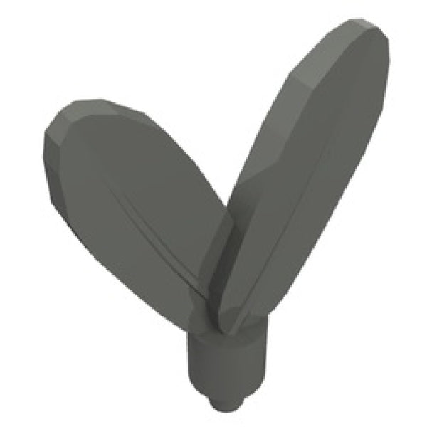 LEGO Pluimveren DONKERGRIJS (10 stuks)