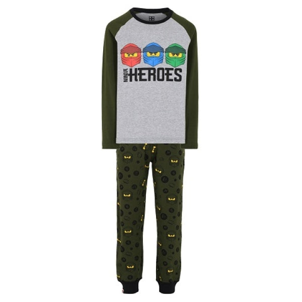 LEGO Pyjama Ninjago DONKERGROEN (M12010334 - Maat 104)