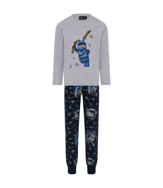 LEGO Pyjama Ninjago LICHTGRIJS (LWALEX 611 - Maat 104)
