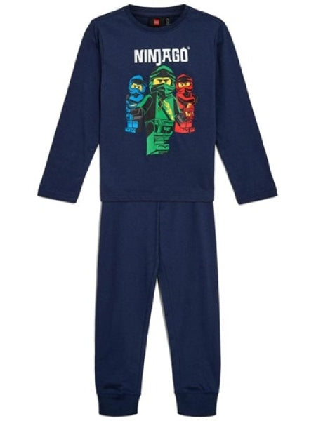 LEGO Pyjama Ninjago DONKERBLAUW (LWALIS 101- Maat 104)