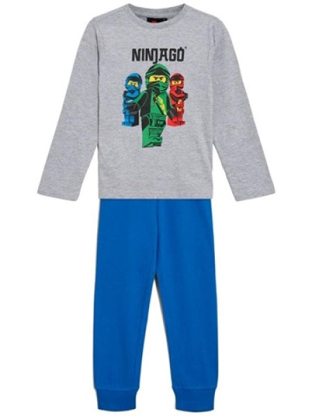 LEGO Pyjama Ninjago LICHTGRIJS (LWALIS 101- Maat 116)