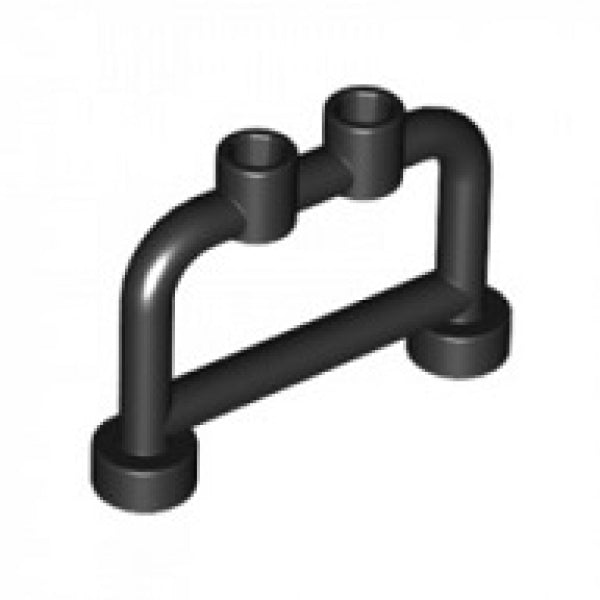 LEGO Rek 1x4x2 met Noppen ZWART (100stuks)