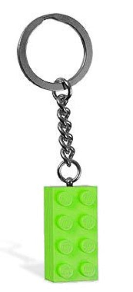 LEGO Sleutelhanger Steen 2x4 LIMEGROEN