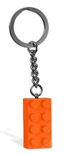 LEGO Sleutelhanger Steen 2x4 ORANJE