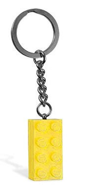 LEGO Sleutelhanger Steen 2x4 GEEL