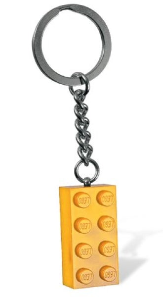 LEGO Sleutelhanger Steen 2x4 OKERGEEL