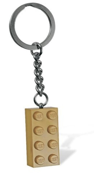 LEGO Sleutelhanger Steen 2x4 DONKERBEIGE