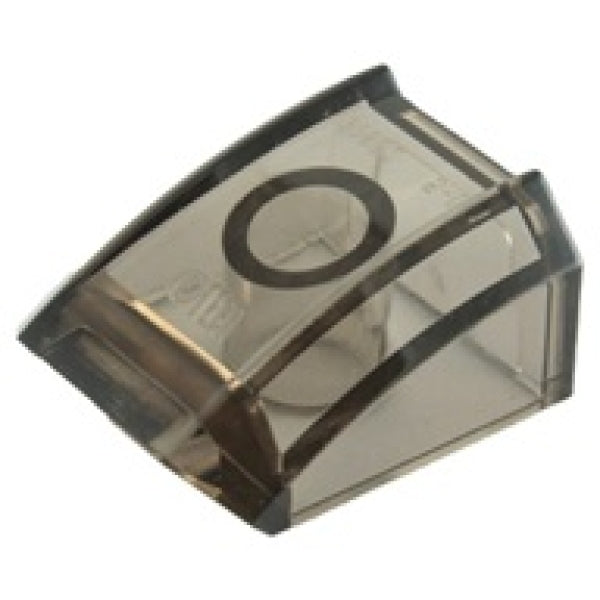 LEGO Dakpan 2x2 Gebogen TRANSPARANT ZWART (100 stuks)