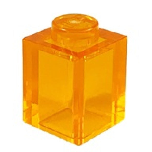 LEGO Steen 1x1 TRANSPARANT ORANJE (100 stuks)