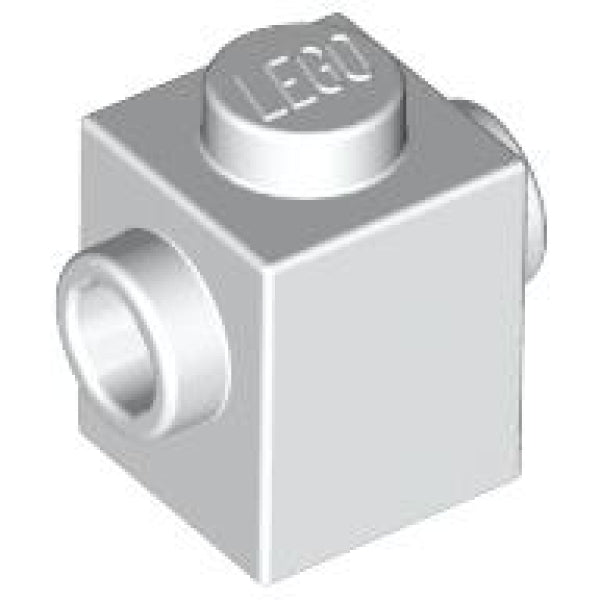 LEGO Steen 1x1 met 2 Zij-noppen WIT (100 stuks)