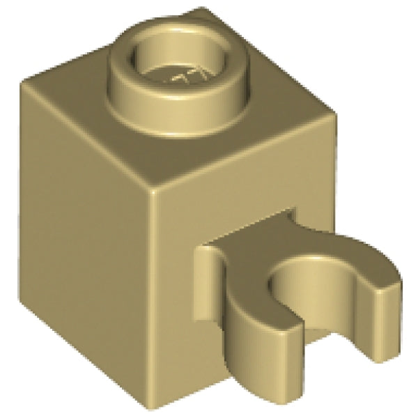 LEGO Steen 1x1 met Clip BEIGE (100 stuks)