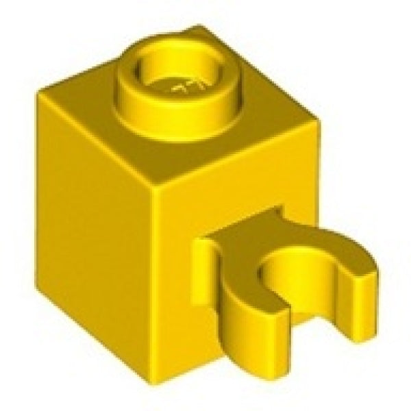 LEGO Steen 1x1 met Clip GEEL (100 stuks)