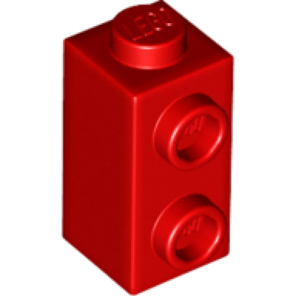 LEGO Steen 1x1x1 met 2 Zij-noppen ROOD (100 stuks)
