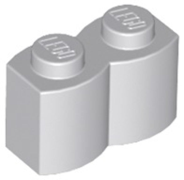 LEGO Steen 1x2 Palisade LICHTGRIJS (100 stuks)