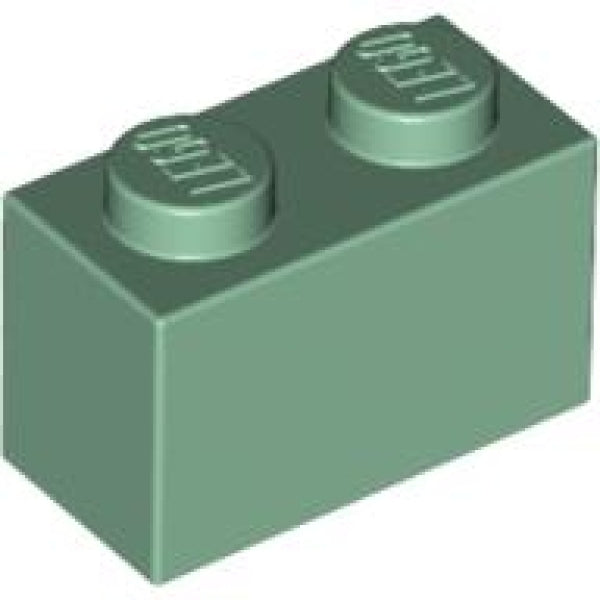 LEGO Steen 1x2 ZANDGROEN (100 stuks)