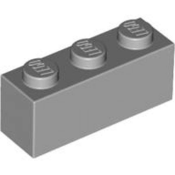 LEGO Steen 1x3 LICHTGRIJS (100 stuks)