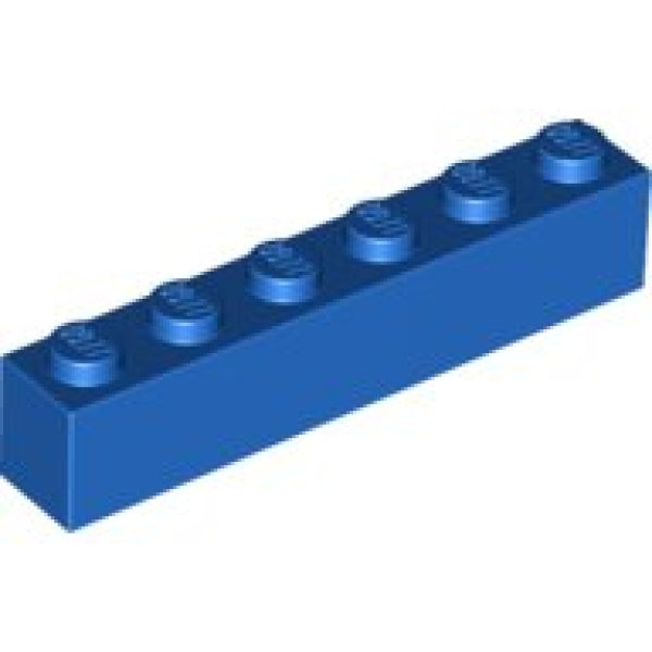 LEGO Steen 1x6 BLAUW (100 stuks)
