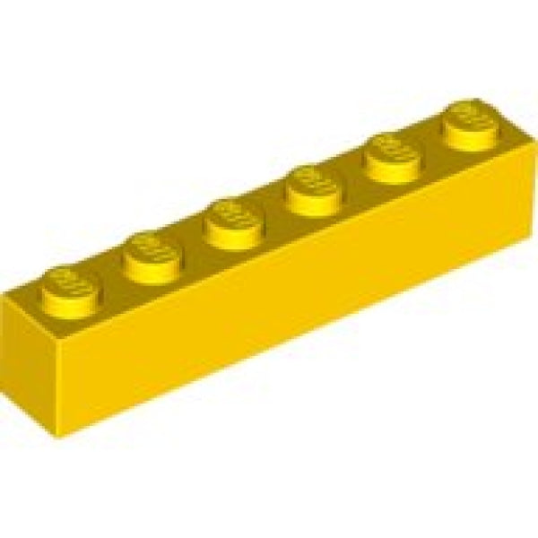LEGO Steen 1x6 GEEL (100 stuks)