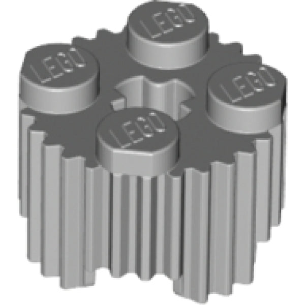 LEGO Steen 2x2 Rond met Grill LICHTGRIJS (100 stuks)